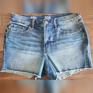NWOT Womens Size 10 A.N.A High Rise Demin Shorts 3.5 Inseam